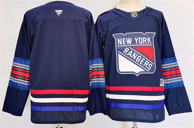Men%27s New York Rangers Blank Navy 2024-25 Stitched Jersey
